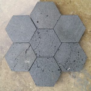 Đá lava lục giác D250*20mm
